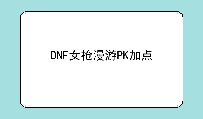 DNF女枪漫游PK加点