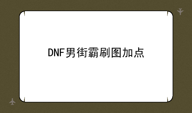 DNF男街霸刷图加点