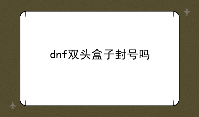 dnf双头盒子封号吗