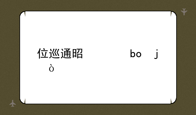 位巡通是干嘛的？