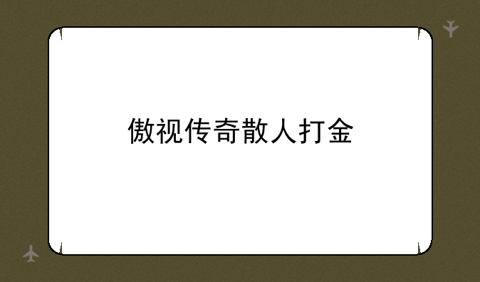 傲视传奇散人打金