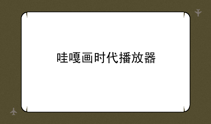哇嘎画时代播放器