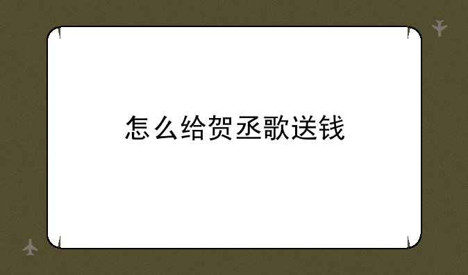 怎么给贺丞歌送钱
