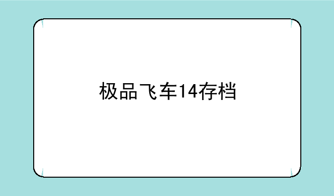 极品飞车14存档