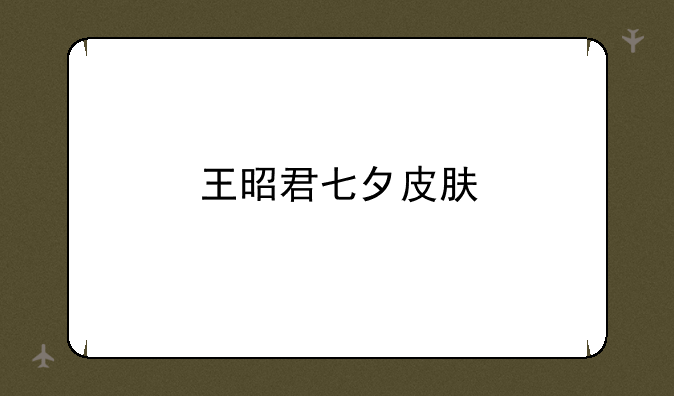 王昭君七夕皮肤