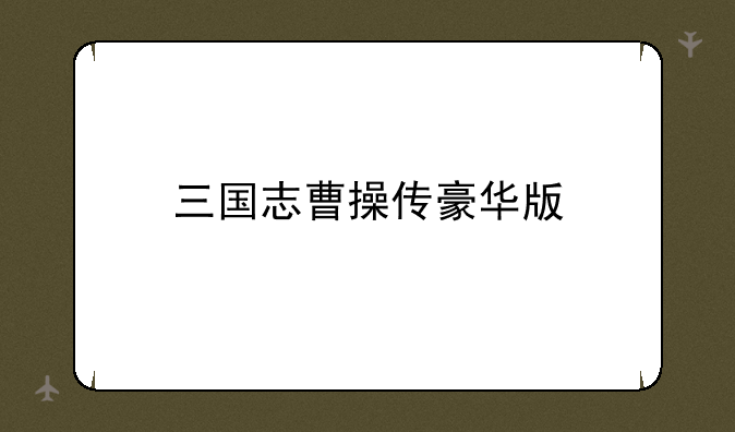 三国志曹操传豪华版