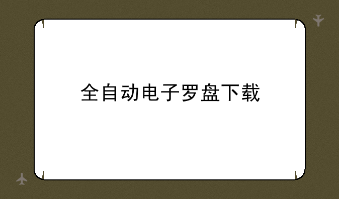 全自动电子罗盘下载