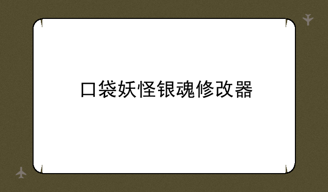 口袋妖怪银魂修改器
