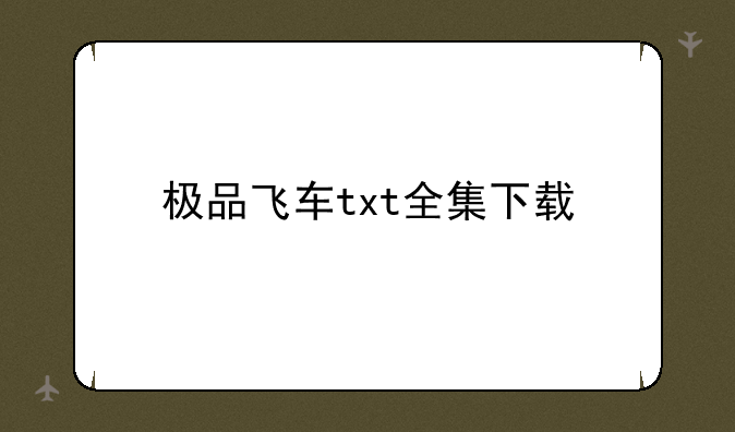 极品飞车txt全集下载