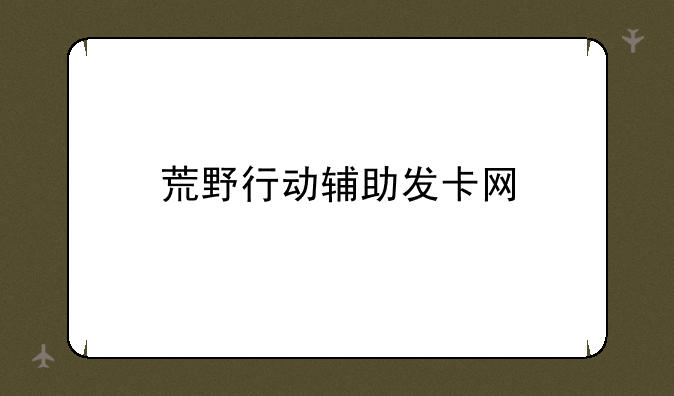 荒野行动辅助发卡网