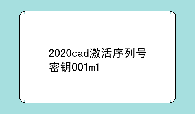 2020cad激活序列号密钥001m1