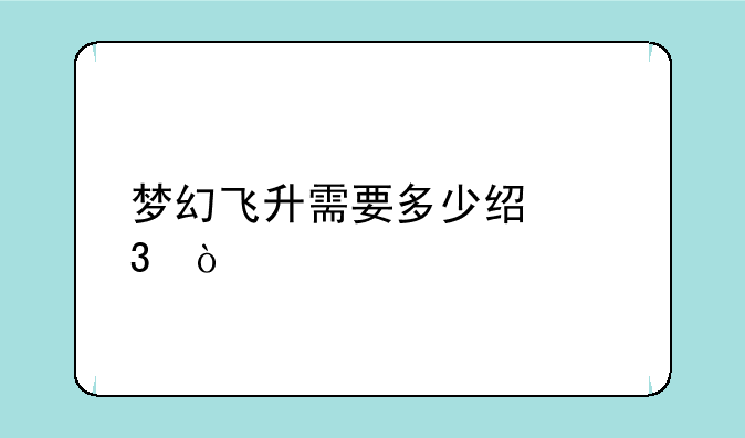 梦幻飞升需要多少经验？