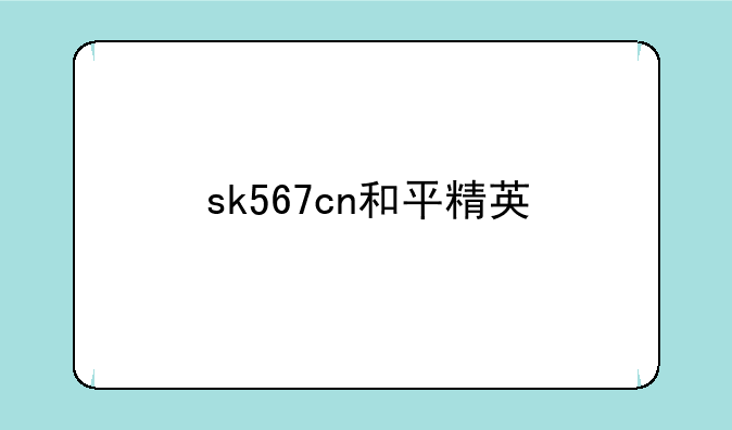 sk567cn和平精英