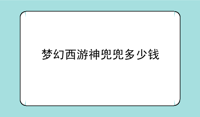 梦幻西游神兜兜多少钱