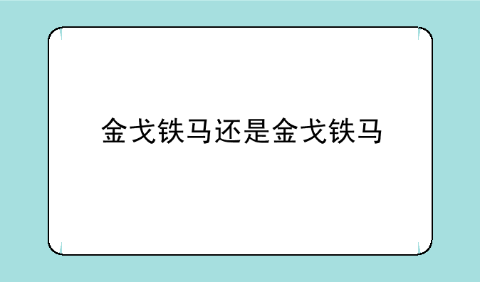 金戈铁马还是金戈铁马